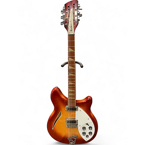 Vintage 1986 Rickenbacker 360/12 Cherry Sunburst Hollow Body Electric Guitar