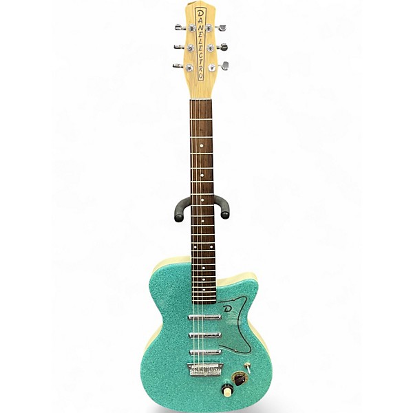 日本最大の U3 56 Danelectro Used REISSUE Body Solid SPARKLE GREEN ギター