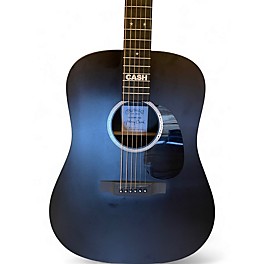 Used Martin DX Johnny Cash Signature Dreadnought` Black Acoustic Electric Guitar