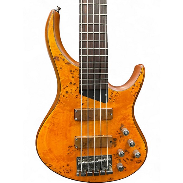 Used MTD Kingston Z Poplar Burl Vintage Natural Electric Bass Guitar