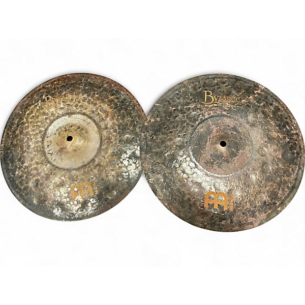 Used MEINL 14in BYZANCE EXTRA DRY MEDIUM  HIHAT PAIR Cymbal