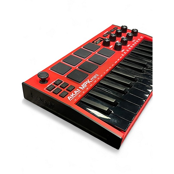 Used Akai Professional MPK Mini MKII Red & Black MIDI Controller