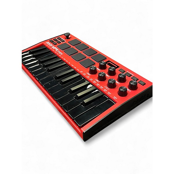 Used Akai Professional MPK Mini MKII Red & Black MIDI Controller