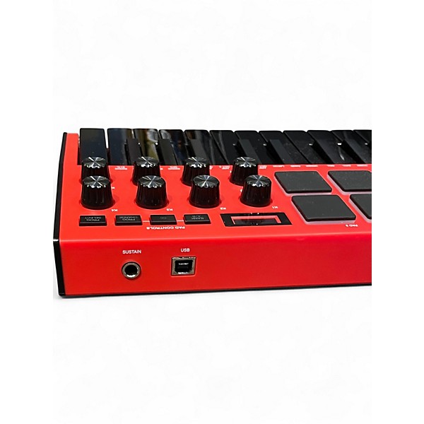 Used Akai Professional MPK Mini MKII Red & Black MIDI Controller