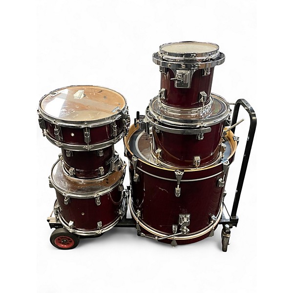 Used Taye 6 Piece STUDIO WINE RED Drum Kit