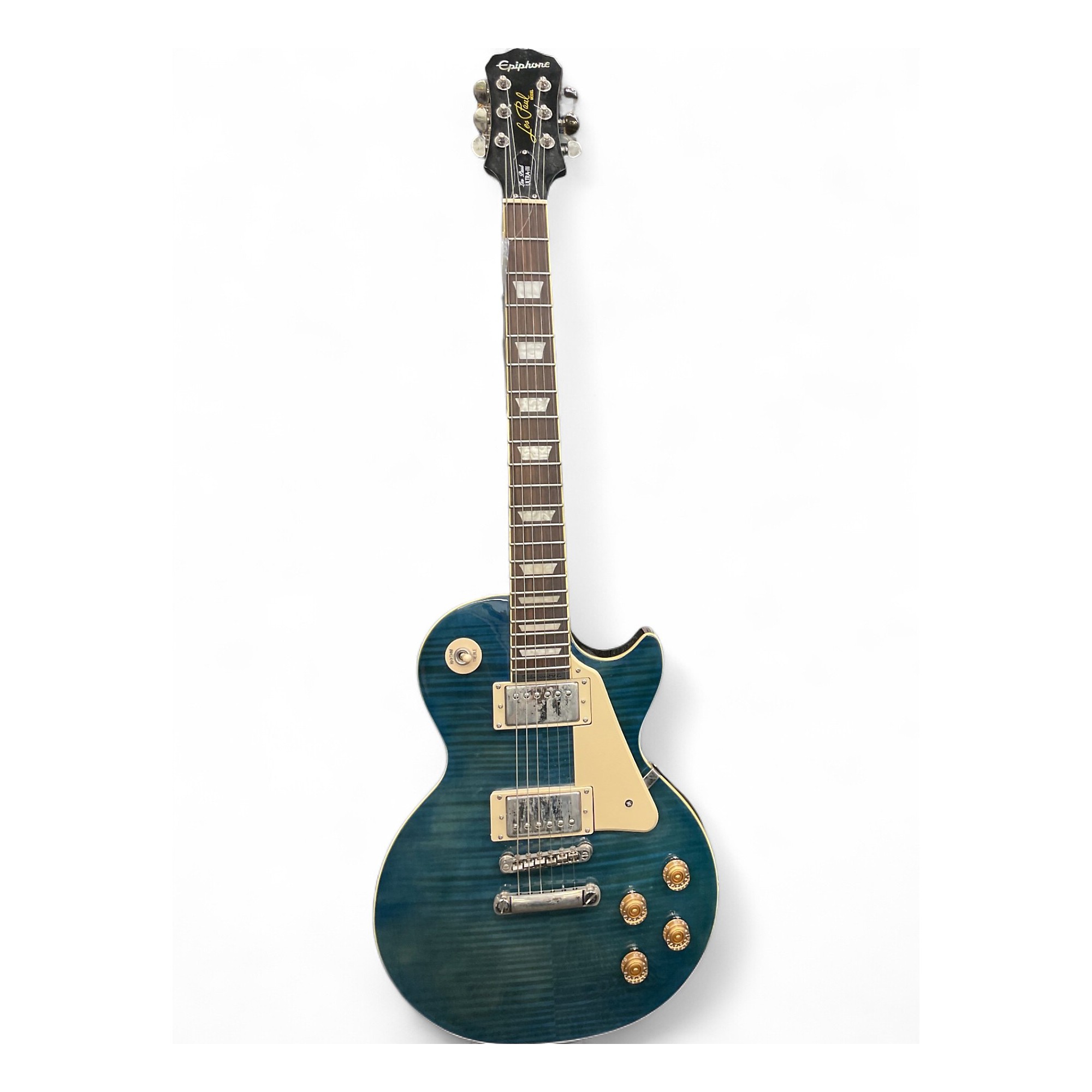 Used Epiphone Les Paul Ultra III Trans Blue Solid Body Electric
