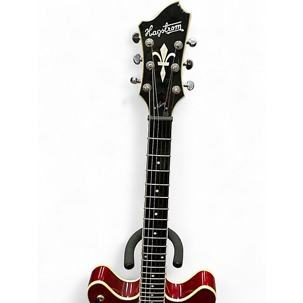Used Hagstrom Viking P Cherry Hollow Body Electric Guitar