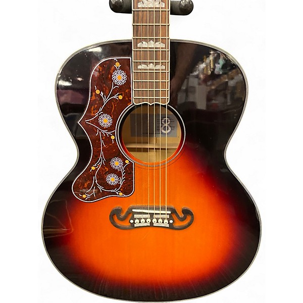 Used 8 Sounds Byron Jumbo Custom 2 Color Sunburst Acoustic Guitar