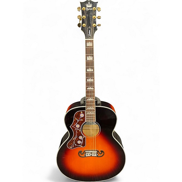 Used 8 Sounds Byron Jumbo Custom 2 Color Sunburst Acoustic Guitar