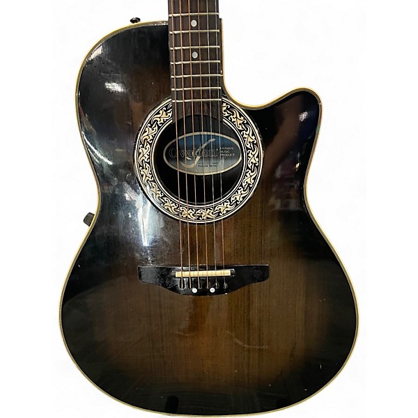 Used Ovation Pinnacle 3862 Black Fade Acoustic Electric Guitar
