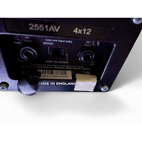 Used Marshall 2551av 4x12 Guitar Cabinet