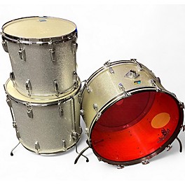 Used Ludwig 3 Piece Classic Maple Silver Sparkle Drum Kit