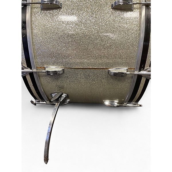 Used Ludwig 3 Piece Classic Maple Silver Sparkle Drum Kit