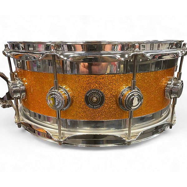 Used DW 5.5X14 Edge Series Snare GOLD SPARKLE Drum