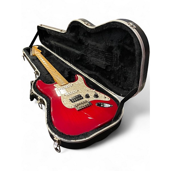 Used Fender FSR Standard Stratocaster Trans Red Solid Body Electric Guitar