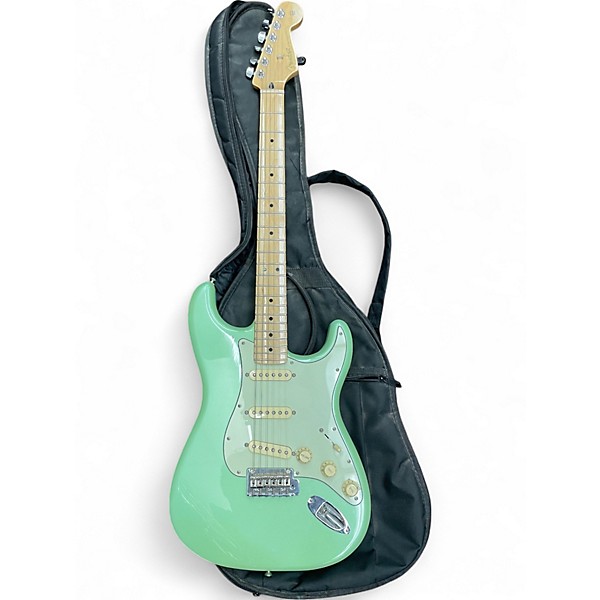 Used 2021 Fender Player Stratocaster Surf Green Solid Body Electric Guitar
