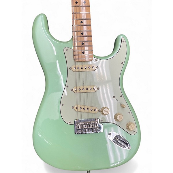 Used 2021 Fender Player Stratocaster Surf Green Solid Body Electric Guitar