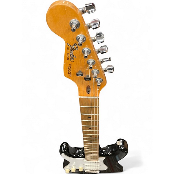 Vintage 1980s Fender American Standard Stratocaster BLACK Solid Body Electric Guitar