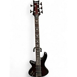 Used Schecter Guitar Research Stiletto Extreme 5 String  Crimson Burst Electric Bass Guitar