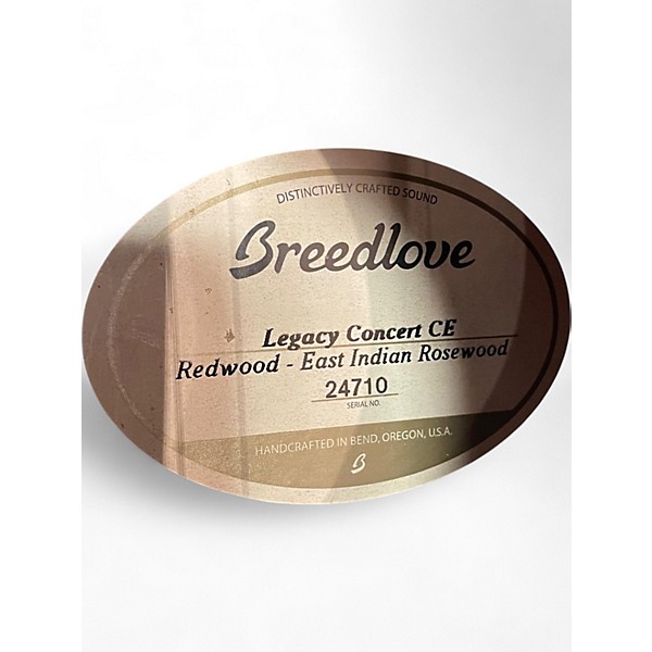 Used Breedlove Legacy Concert Natural Acoustic Electric Guitar