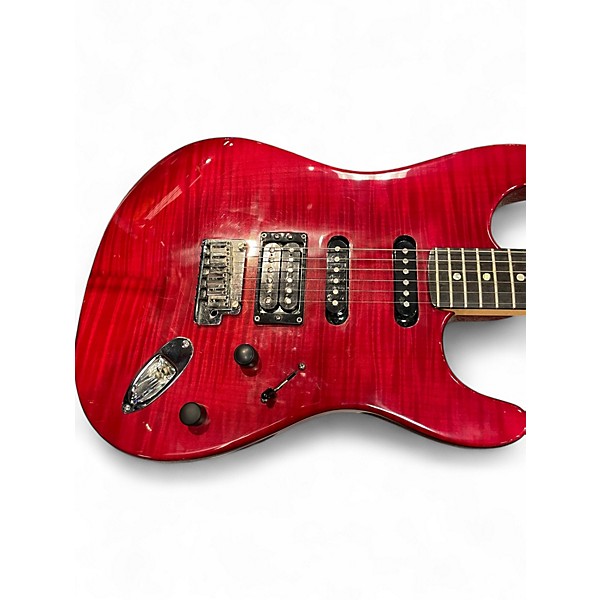 Used Fender American Deluxe Stratocaster HSS FMT CANDY APPLE RED Solid Body Electric Guitar