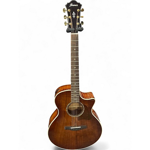 Used Ibanez AE340FMH Tobacco Burst Acoustic Electric Guitar
