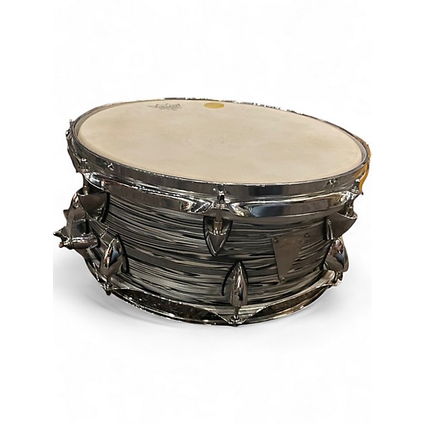 Used Orange County Drum & Percussion 14X5 Venice Series Snare White and Black Zebra Drum