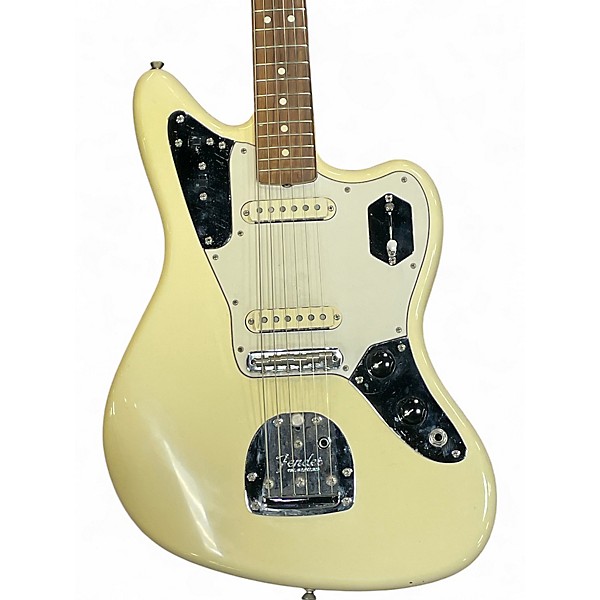 Used Fender Johnny Marr Signature Jaguar Olympic White Solid Body Electric Guitar