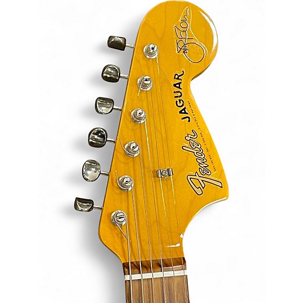 Used Fender Johnny Marr Signature Jaguar Olympic White Solid Body Electric Guitar