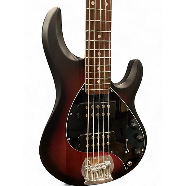 Used Sterling by Music Man Ray5 5 String ruby red burst Electric Bass Guitar