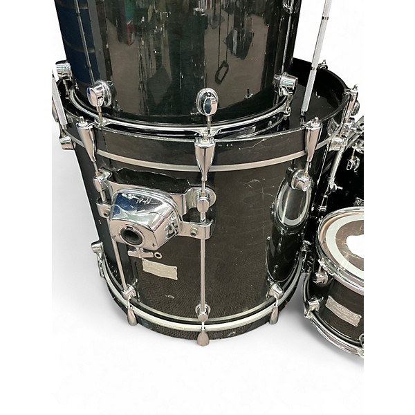 Used Mapex 6 Piece SATURN SERIES SHELL PACK BLACK Drum Kit