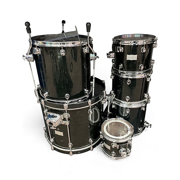 Used Mapex 6 Piece SATURN SERIES SHELL PACK BLACK Drum Kit