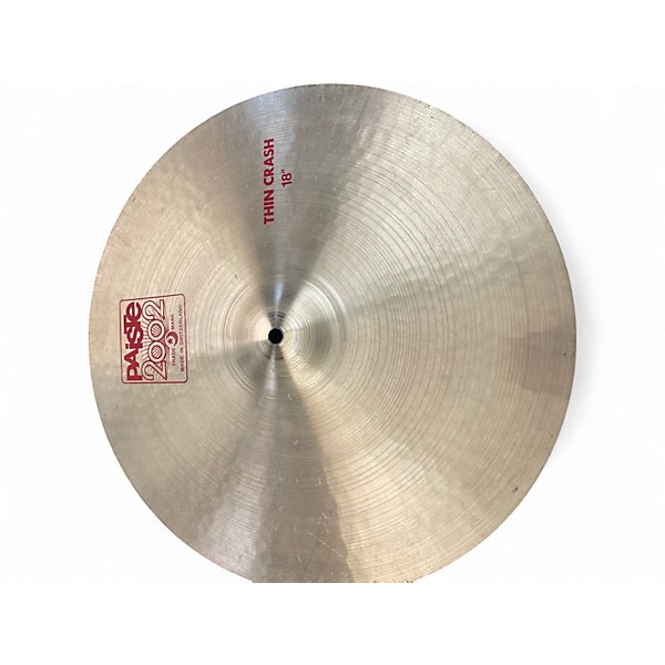 Used Paiste 18in 2002 Thin Crash Cymbal