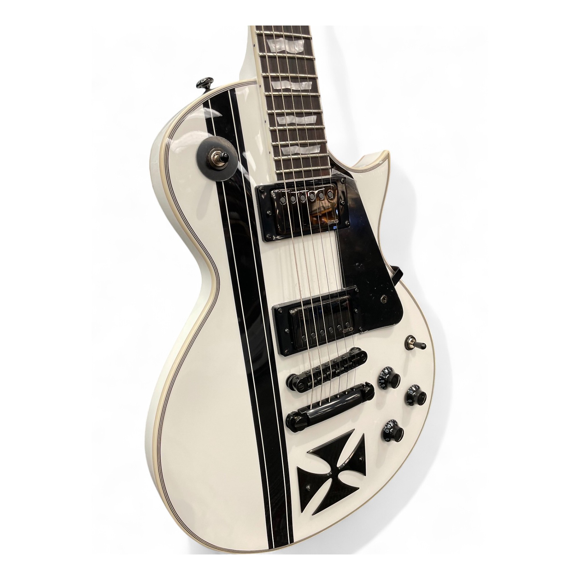 Used ESP LTD James Hetfield Signature Iron Cross White Solid