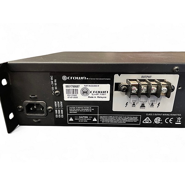 Used Crown CDI2000 Power Amp