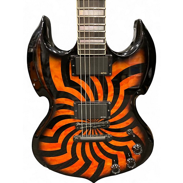Used Wylde Audio Barbarian Buzzsaw Charcoal Burst Solid Body Electric Guitar
