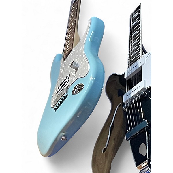 Used Fender Tom Delonge Signature Stratocaster Daphne Blue Solid Body Electric Guitar