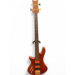 Used Schecter Guitar Research Stiletto Studio 4 String Fretless Worn Natural Electric Bass Guitar