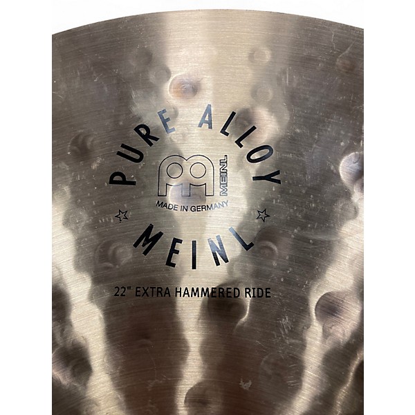 Used MEINL 22in PURE ALLOY EXTRA HAMMERED HATS Cymbal