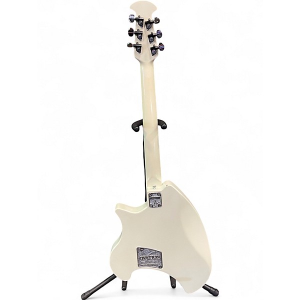 Vintage 1970s Ovation Breadwinner White Solid Body Electric Guitar