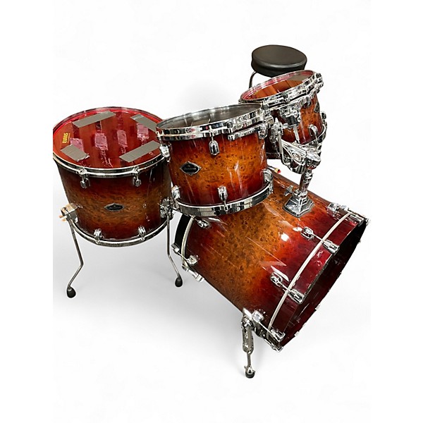 Used TAMA 4 Piece Starclassic Cultured Brown Burl Burst Drum Kit