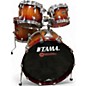 Used TAMA 4 Piece Starclassic Cultured Brown Burl Burst Drum Kit