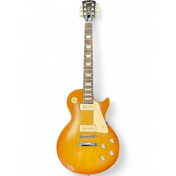 Used 2016 Gibson Les Paul 60s Tribute T Gold Solid Body Electric Guitar