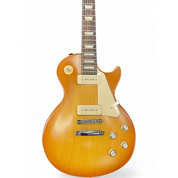 Used 2016 Gibson Les Paul 60s Tribute T Gold Solid Body Electric Guitar