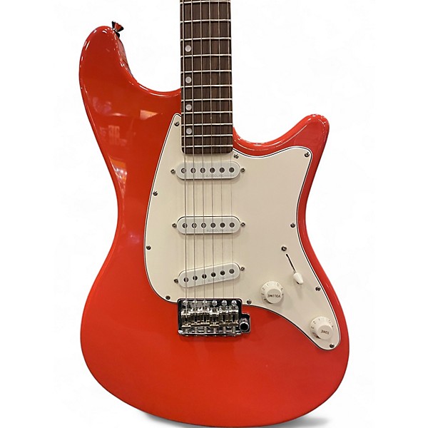 Used John Page Classic ASHBURN Fiesta Red Solid Body Electric Guitar