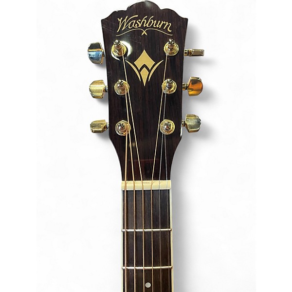 Used Washburn HJ40SCE Heritage Jumbo Natural Acoustic Electric Guitar