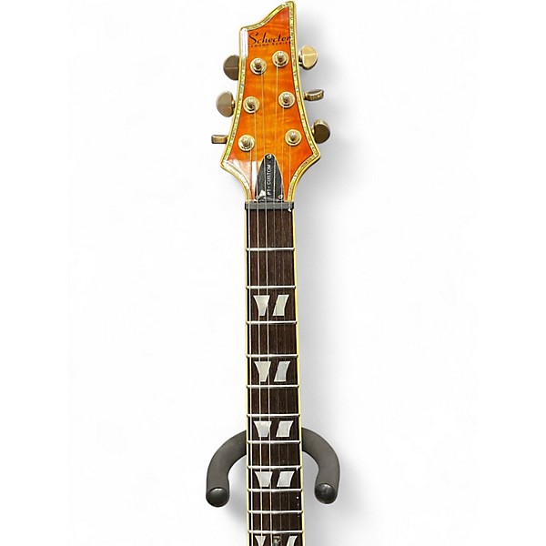 Used Schecter Guitar Research PT CUSTOM Trans Amber Solid Body Electric Guitar