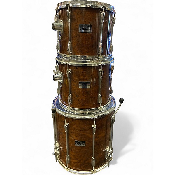 Used Yamaha 4 Piece  club custom Brown Drum Kit
