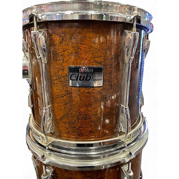Used Yamaha 4 Piece  club custom Brown Drum Kit