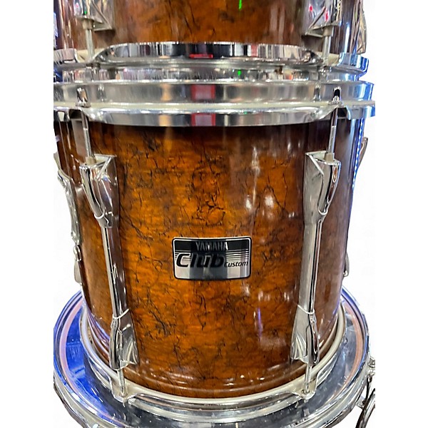 Used Yamaha 4 Piece  club custom Brown Drum Kit